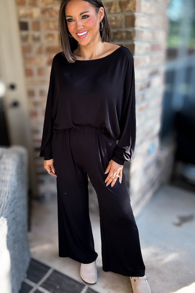 2 Heart Jersey Knit Black Pants
