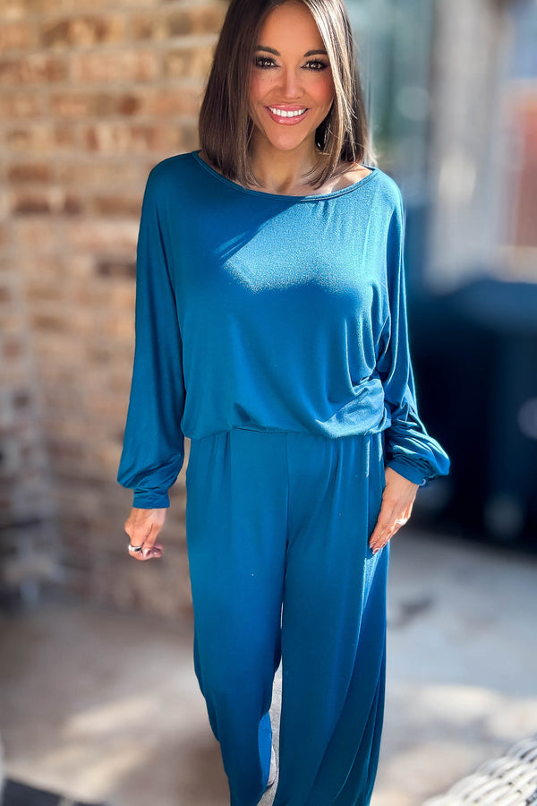 2 Heart Jersey Knit Teal Top