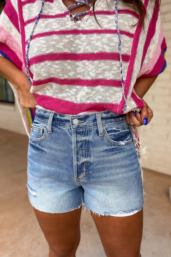 My Favorite Medium Wash Denim Shorts