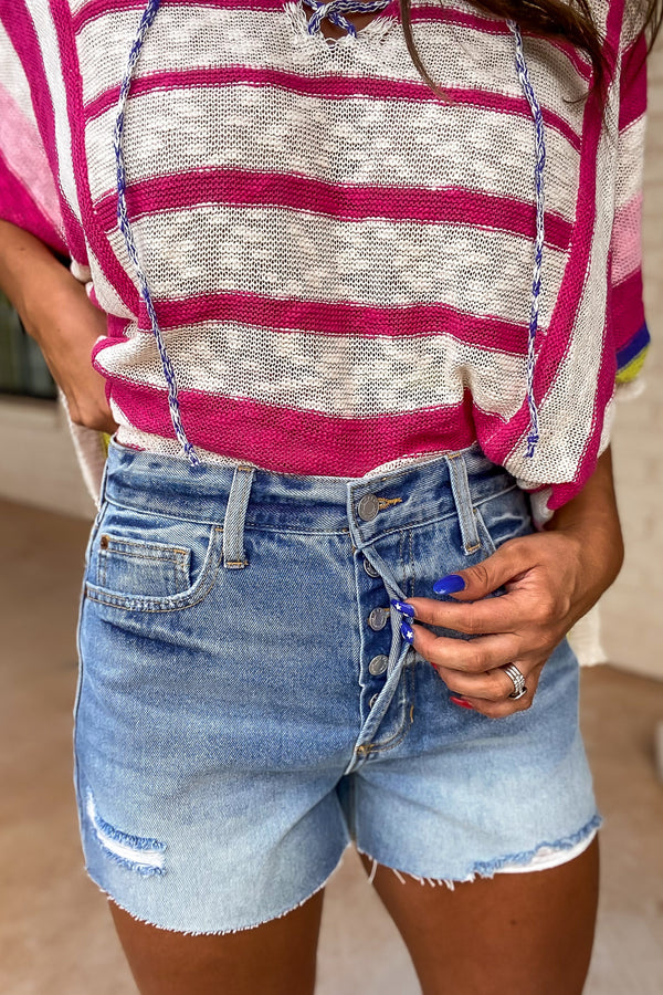 My Favorite Medium Wash Denim Shorts