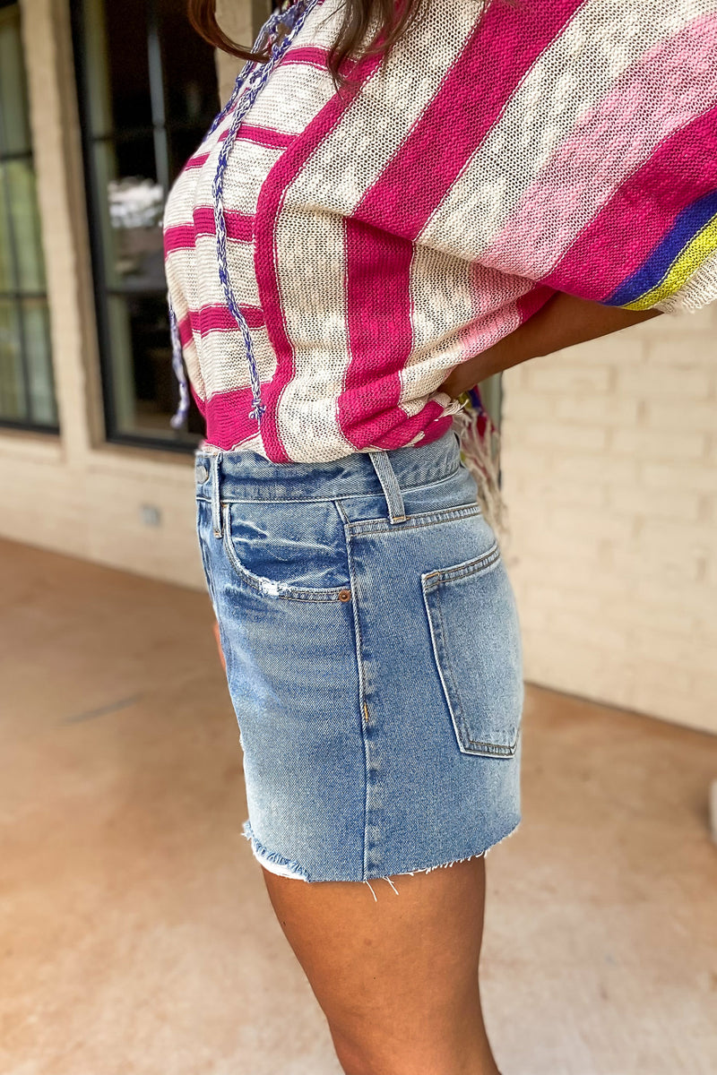 My Favorite Medium Wash Denim Shorts