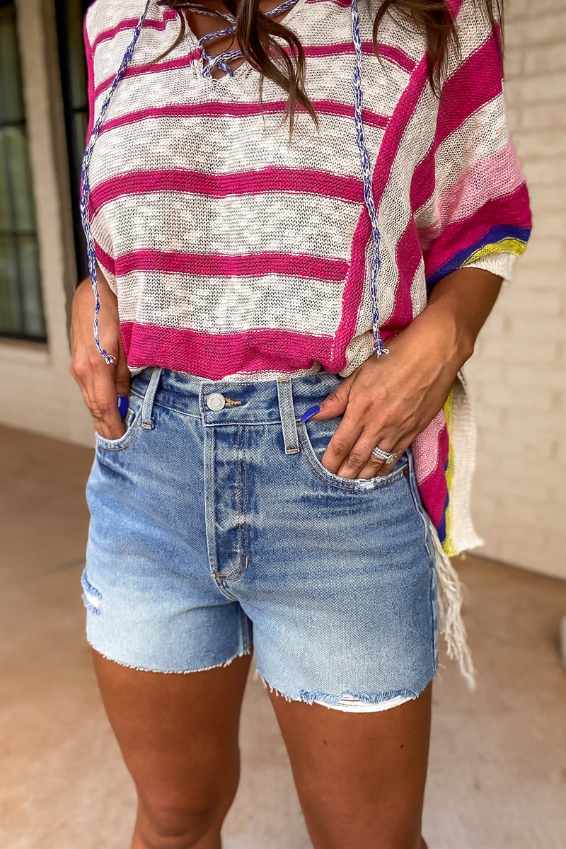 My Favorite Medium Wash Denim Shorts