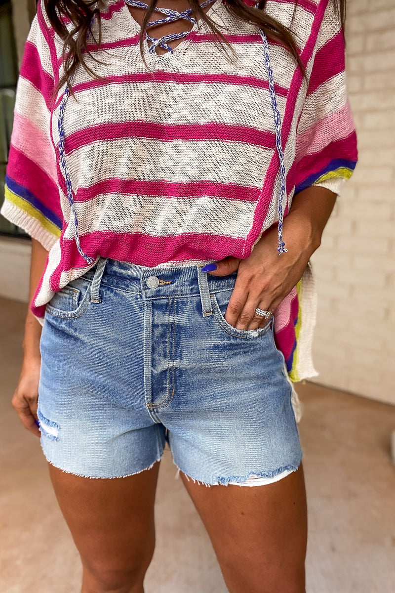 My Favorite Medium Wash Denim Shorts