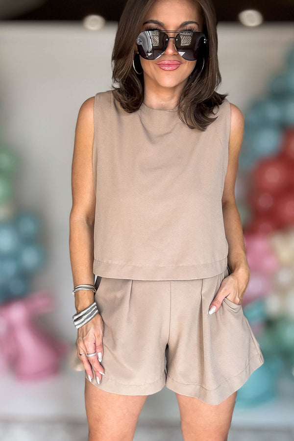 Carefree Days Light Mocha Tank Top