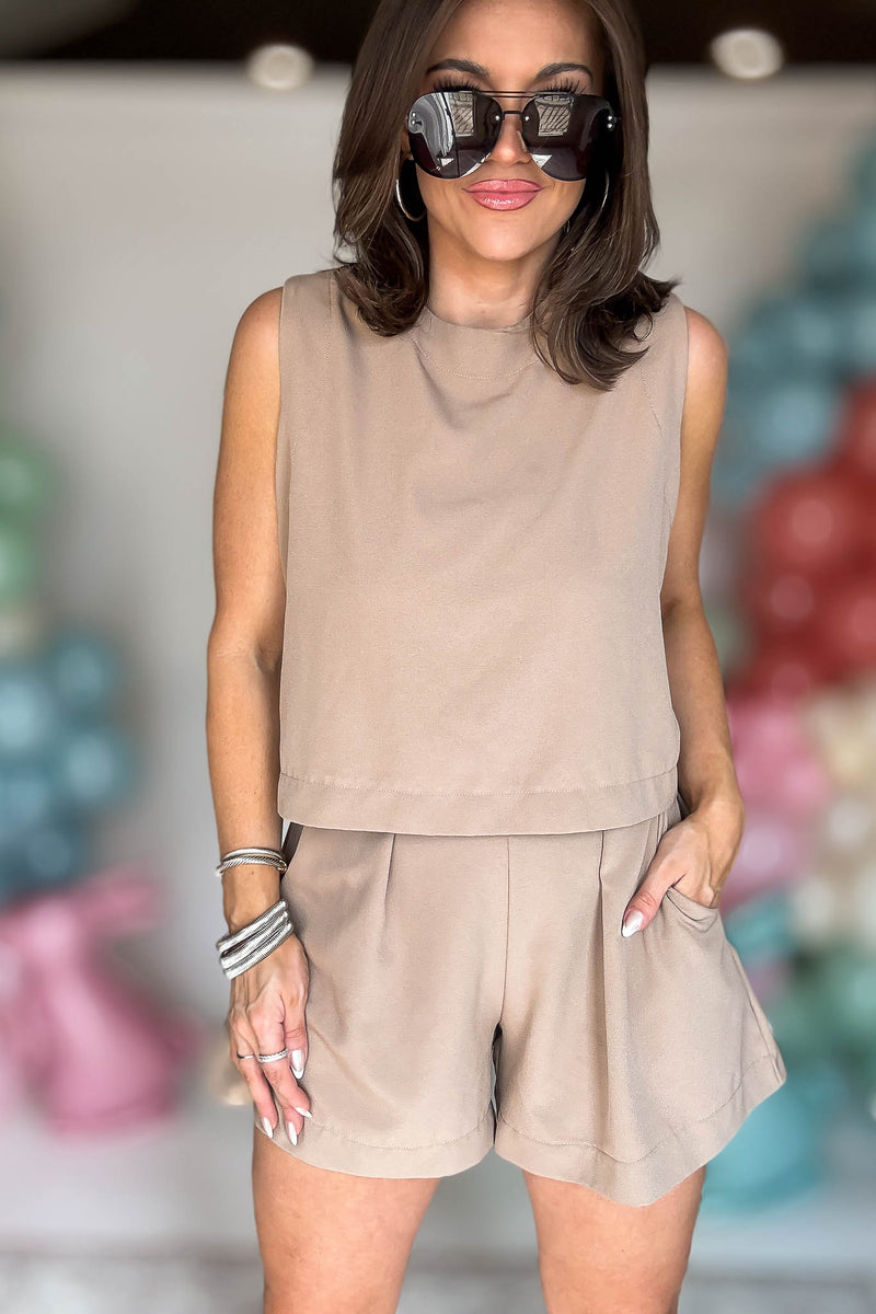 Carefree Days Light Mocha Tank Top