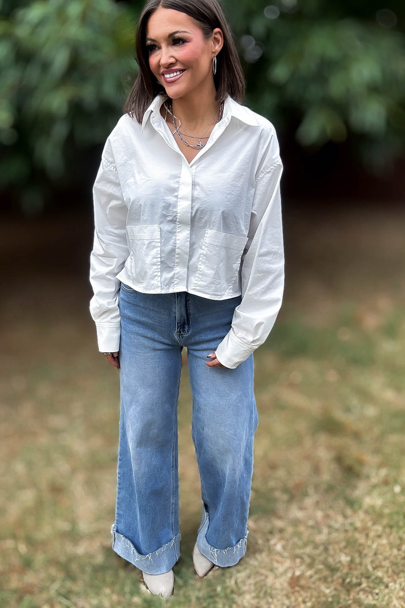 Stella Rae's Best 90s Stretch Cuffed Hem High Rise Straight Jeans