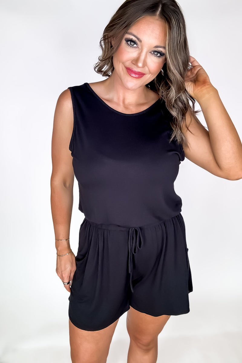 Rest And Relax Black Romper