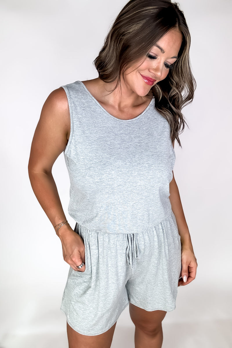 Rest And Relax Heather Grey Romper