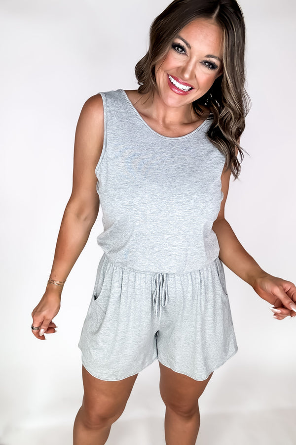 Rest And Relax Heather Grey Romper