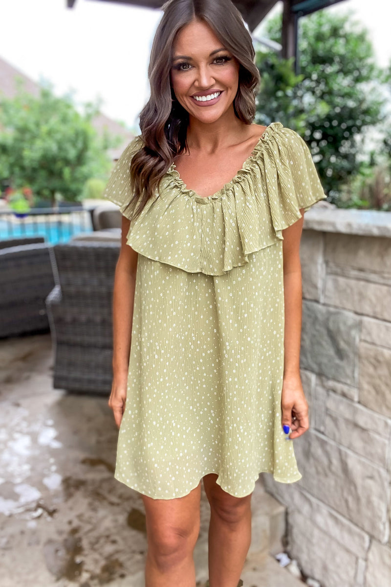 It's My Life Moss Floral Mini Dress