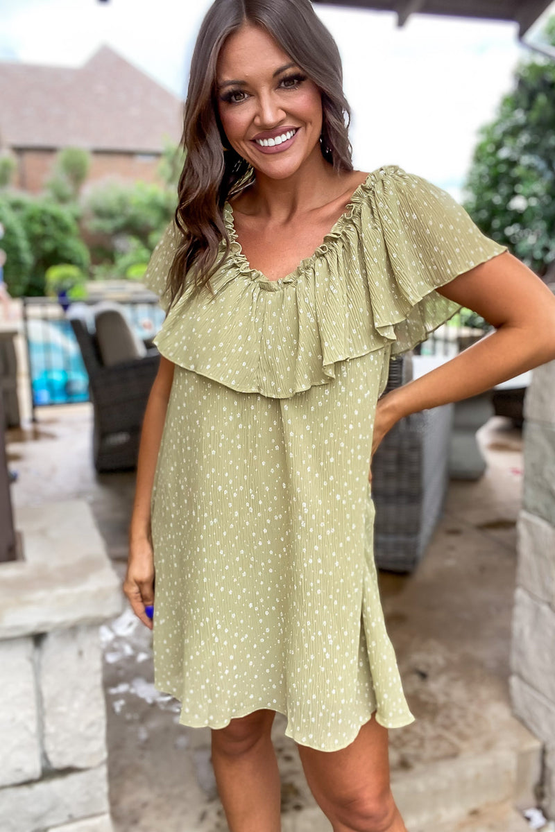 It's My Life Moss Floral Mini Dress