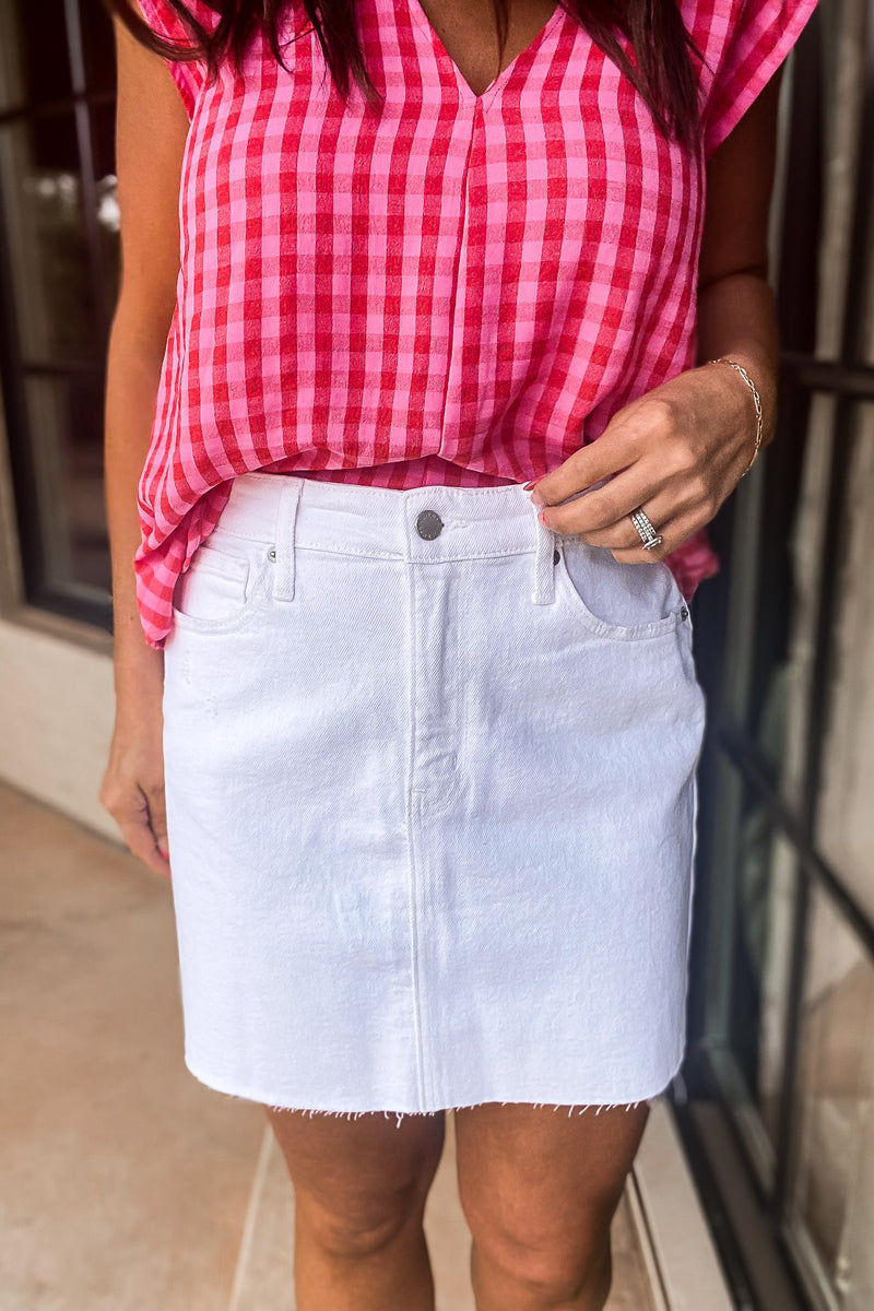90's Vintage Mini Skirt White Skirt
