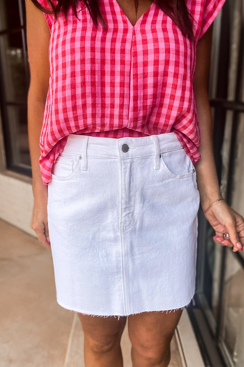 90's Vintage Mini Skirt White Skirt