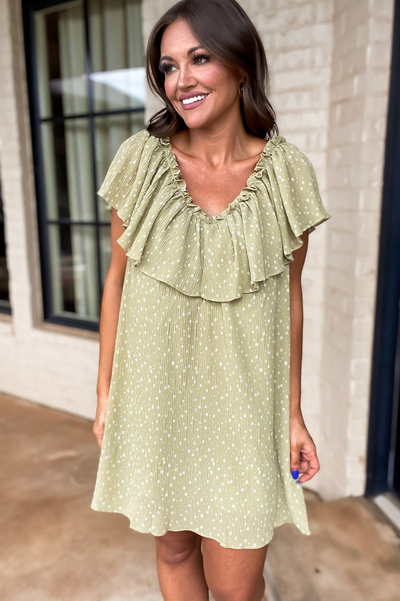 It's My Life Moss Floral Mini Dress