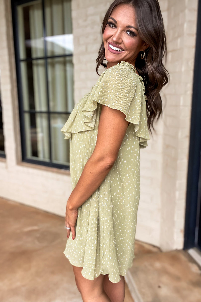 It's My Life Moss Floral Mini Dress