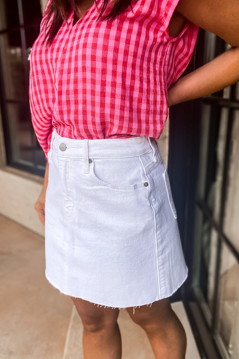 90's Vintage Mini Skirt White Skirt