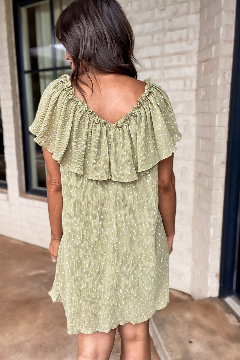 It's My Life Moss Floral Mini Dress