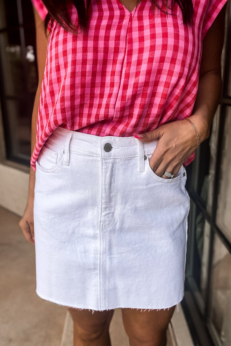 90's Vintage Mini Skirt White Skirt