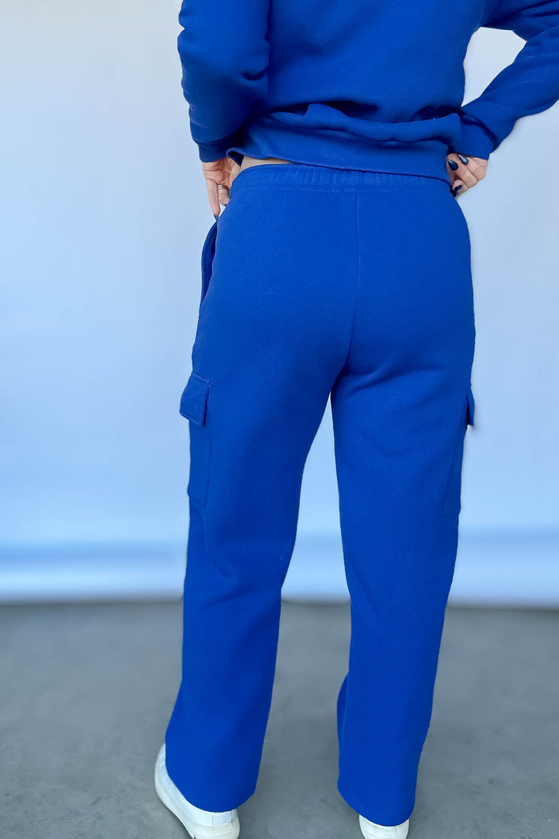 Straight Leg Royal Fleece Cargo Sweatpants