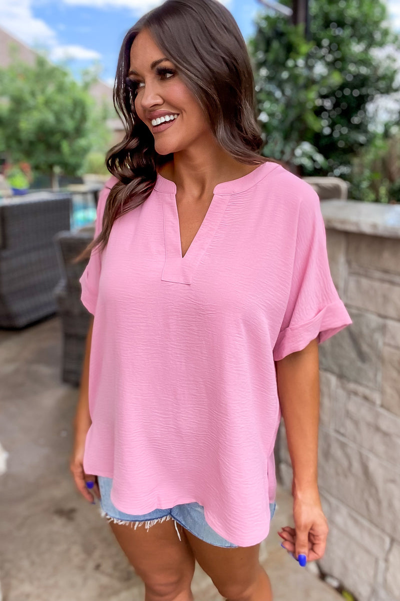 New Things Pink Top