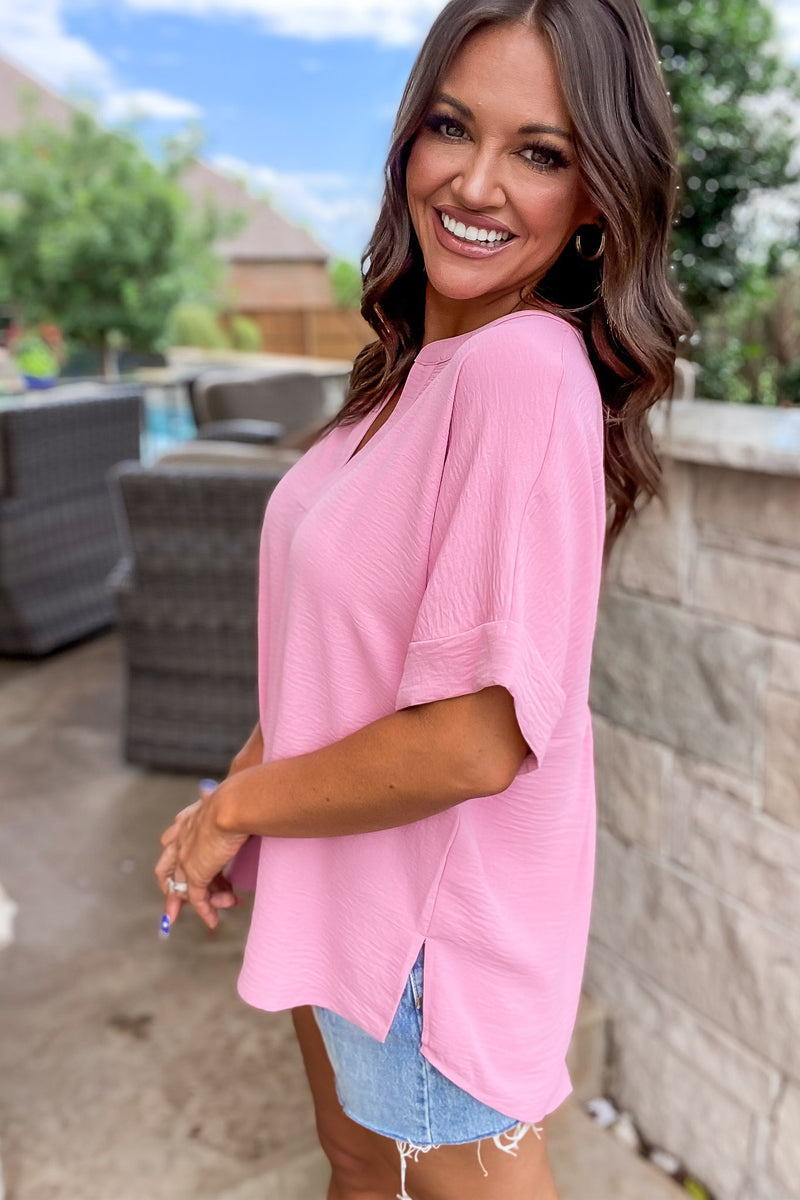 New Things Pink Top