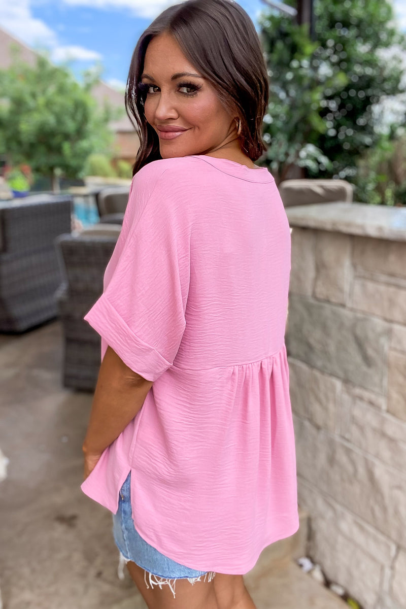 New Things Pink Top