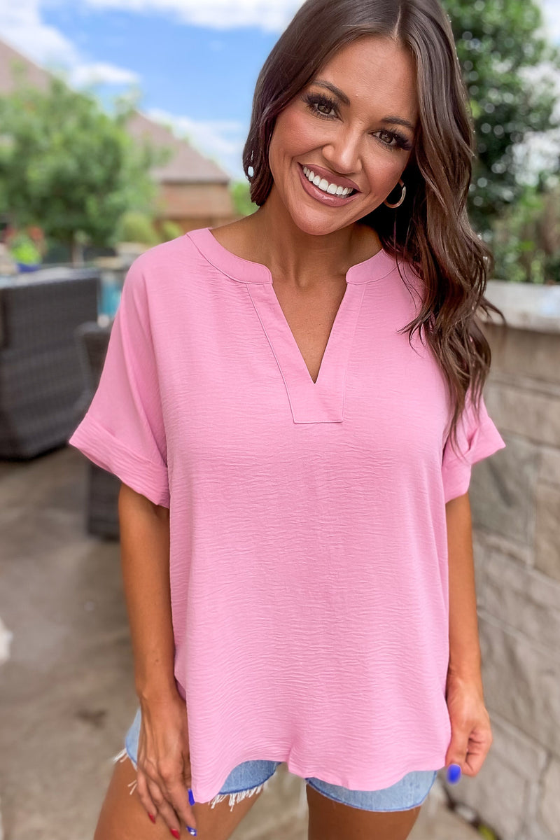New Things Pink Top