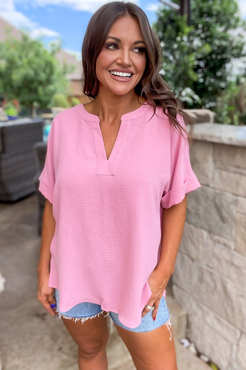 New Things Pink Top