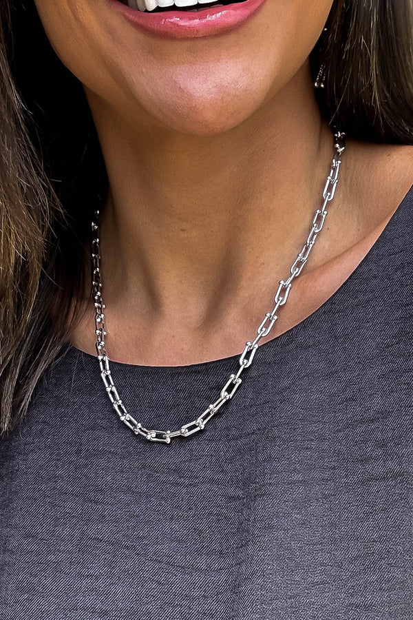Silver Hardware Necklace