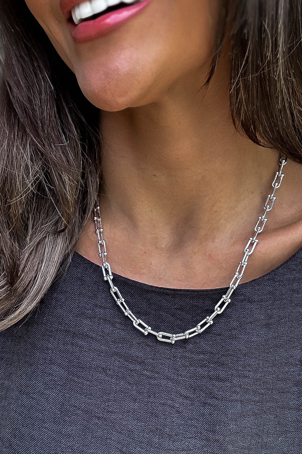 Silver Hardware Necklace