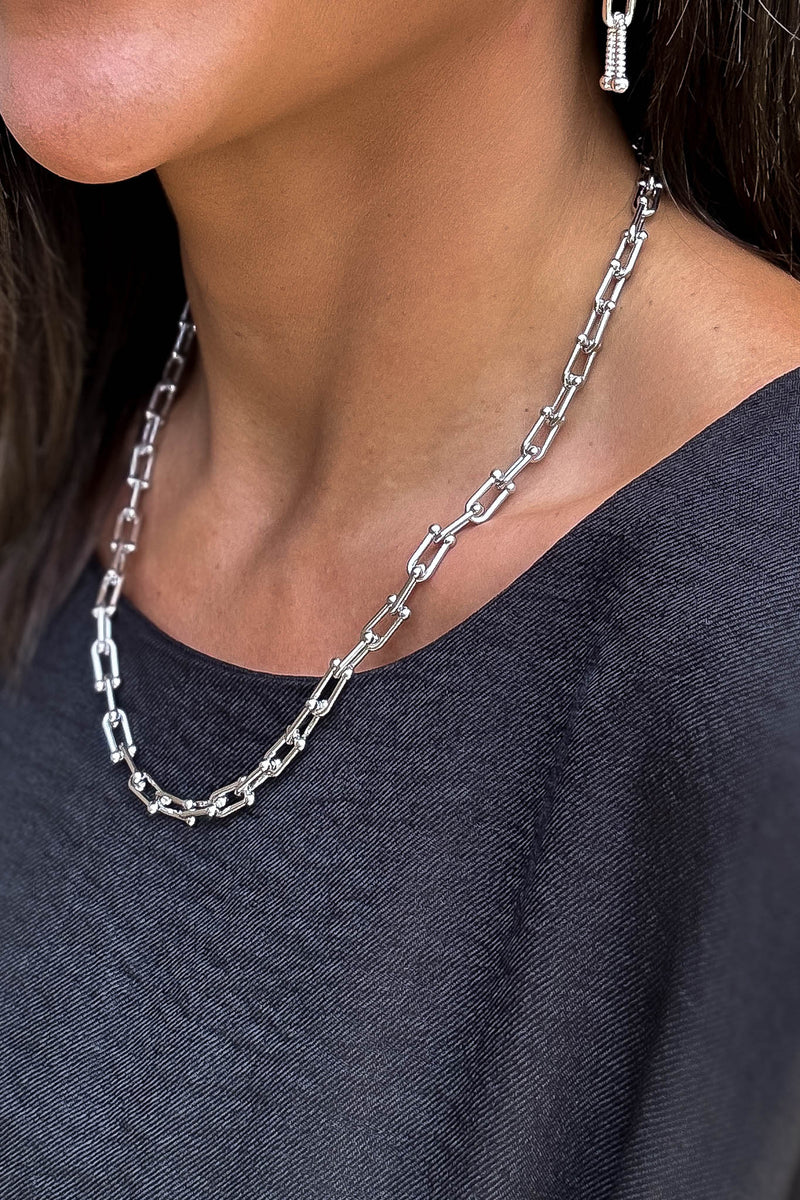 Silver Hardware Necklace