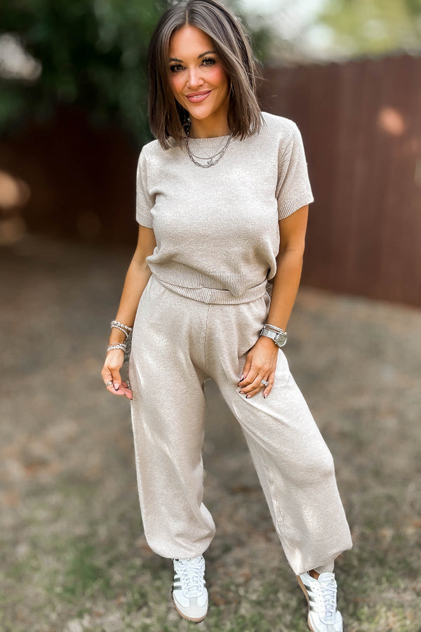 Mable Taupe Sweater Pants