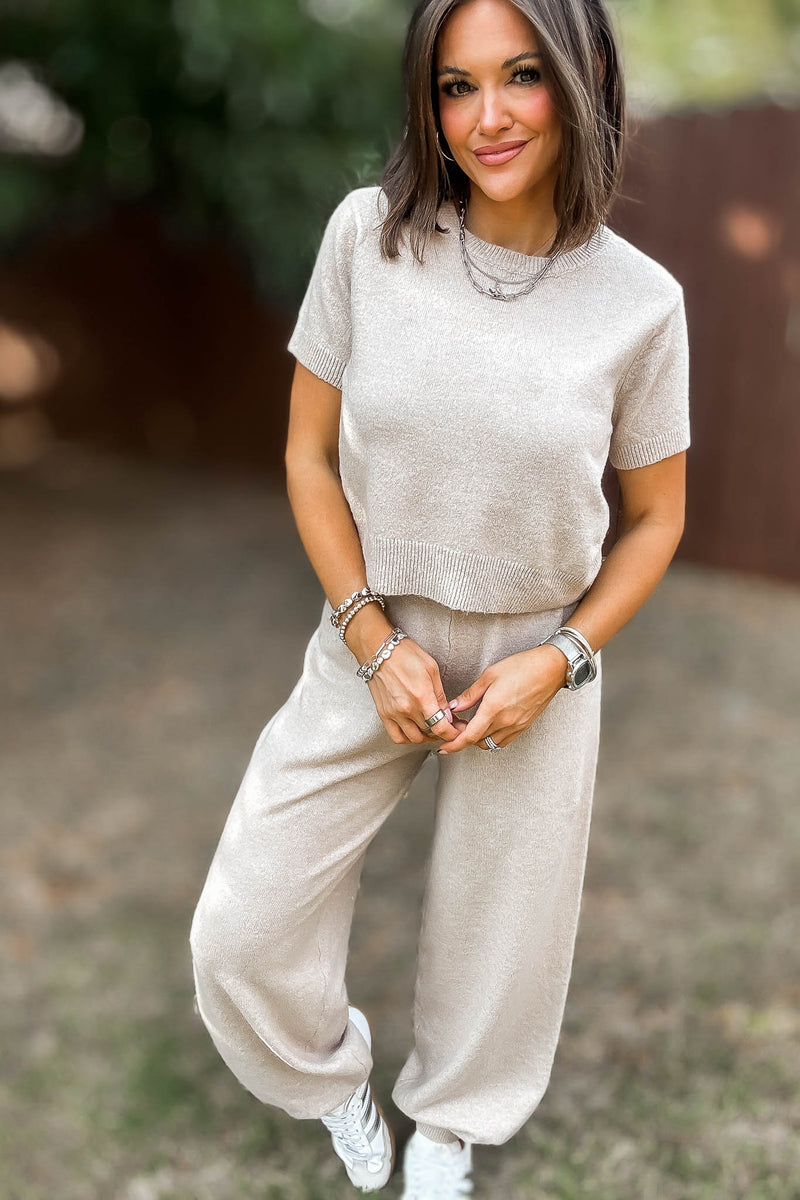 Mable Taupe Sweater Pants