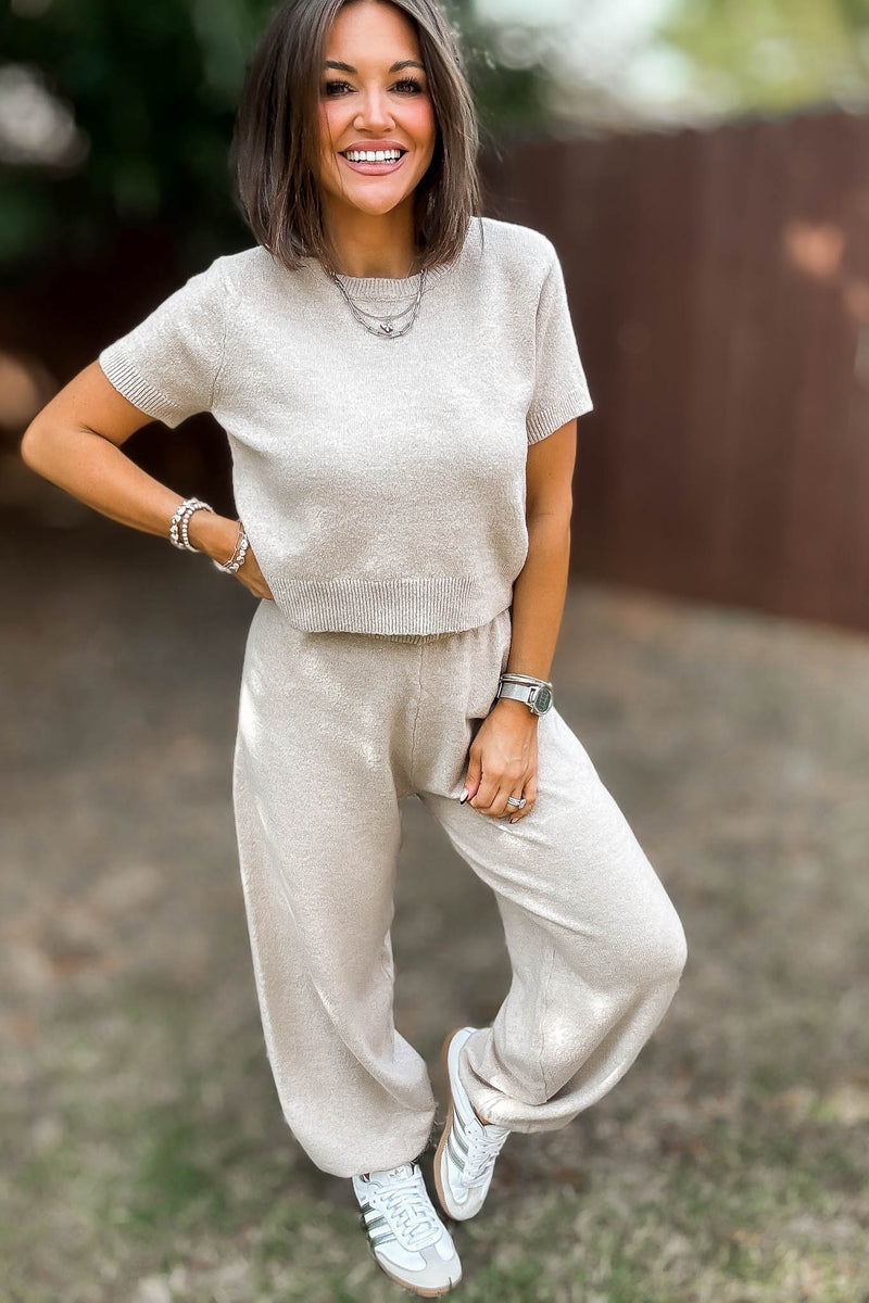 Mable Taupe Sweater Pants