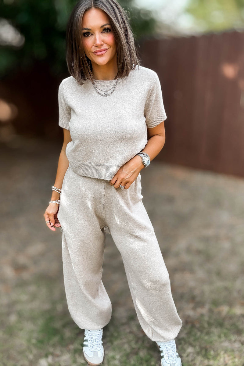 Mable Taupe Sweater Pants