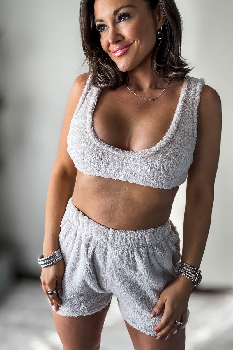 Cozy Fleece Milk Tea 3 Piece Cardigan Pajama Set