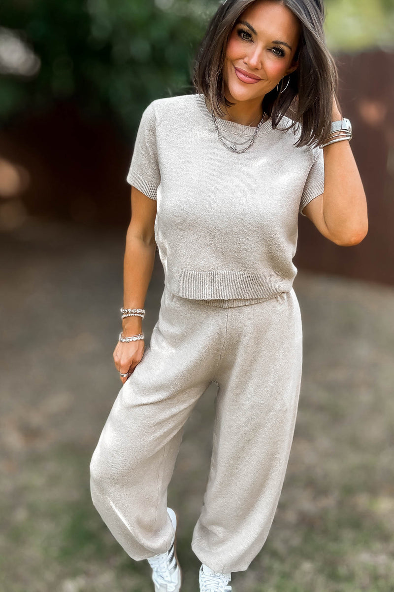 Mable Taupe Sweater Pants