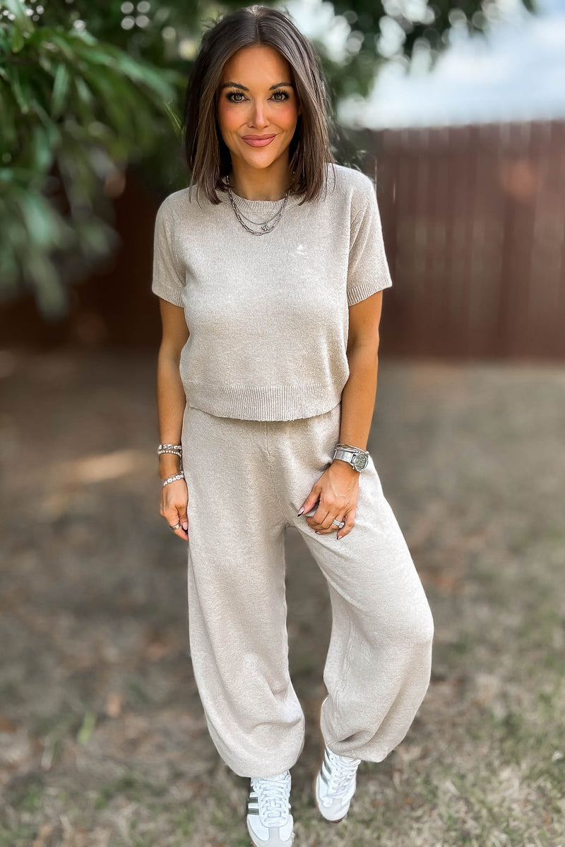 Mable Taupe Sweater Pants