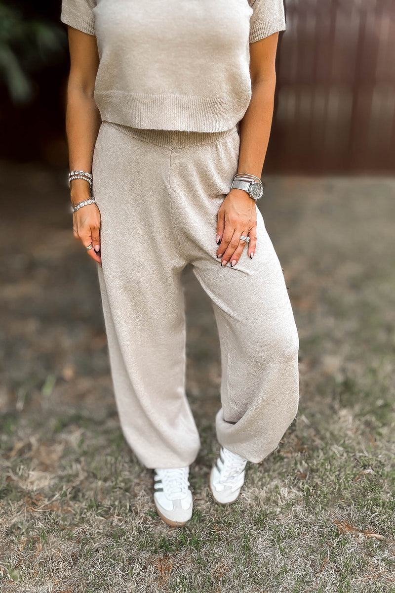 Mable Taupe Sweater Pants
