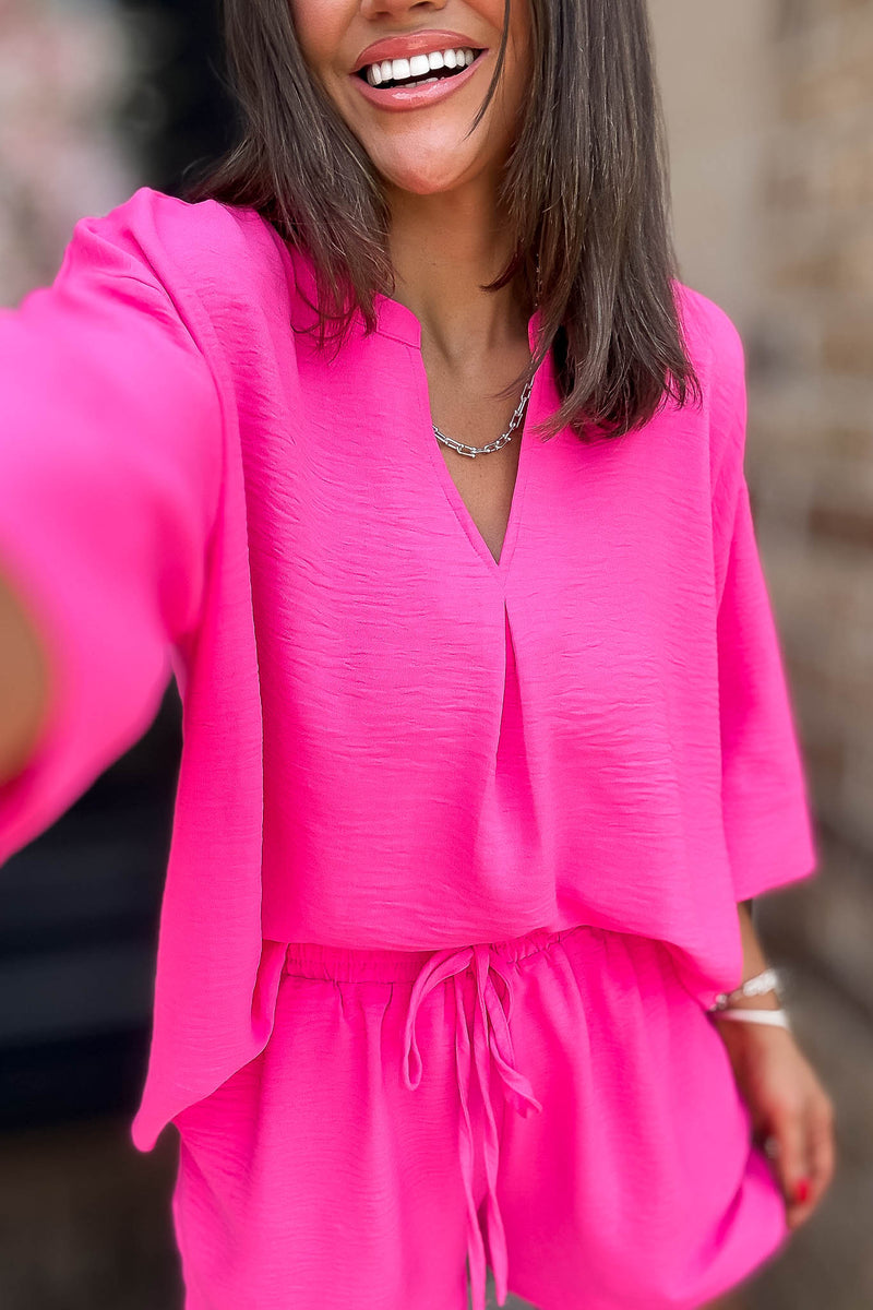 The Nothing But Time Jodifl Hot Pink Shorts