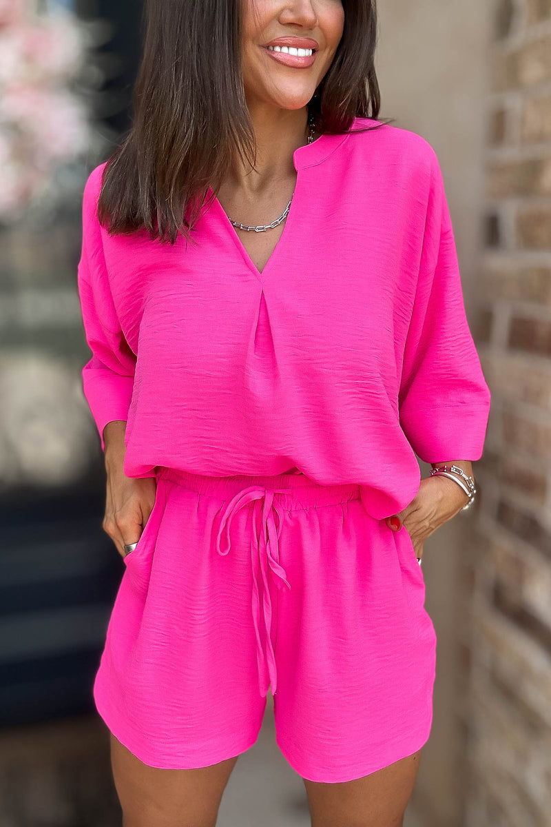 The Nothing But Time Jodifl Hot Pink Shorts