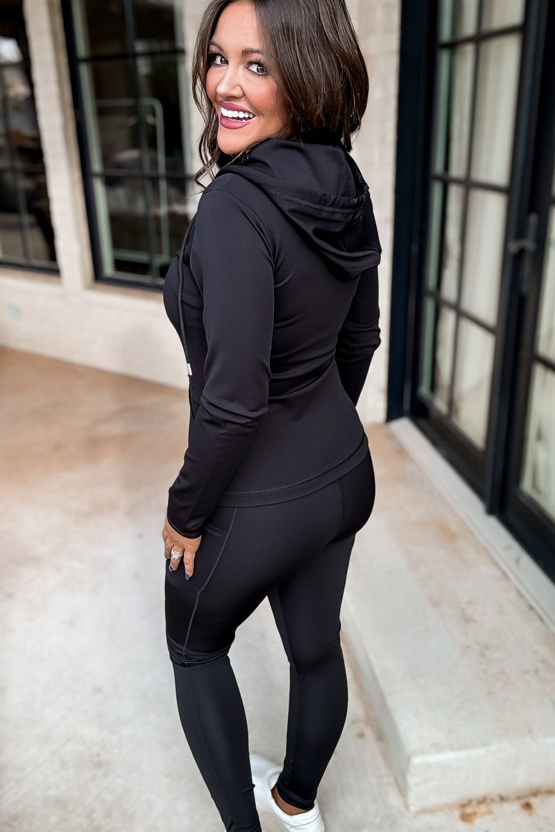 Active Stretch 3pc Hoodie Set with Mesh Pockets