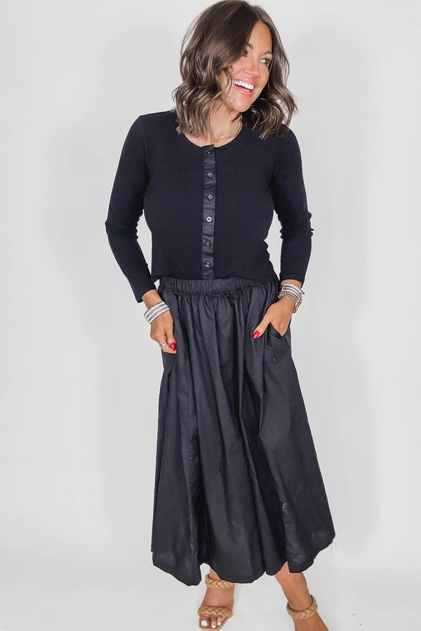 Spring Breeze Black Cardigan