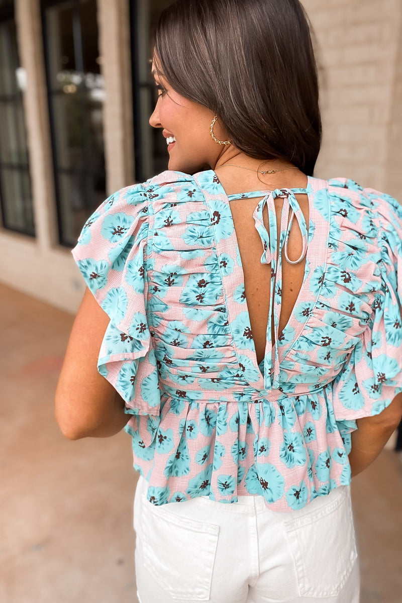 It Was Easy Ivory Floral Top