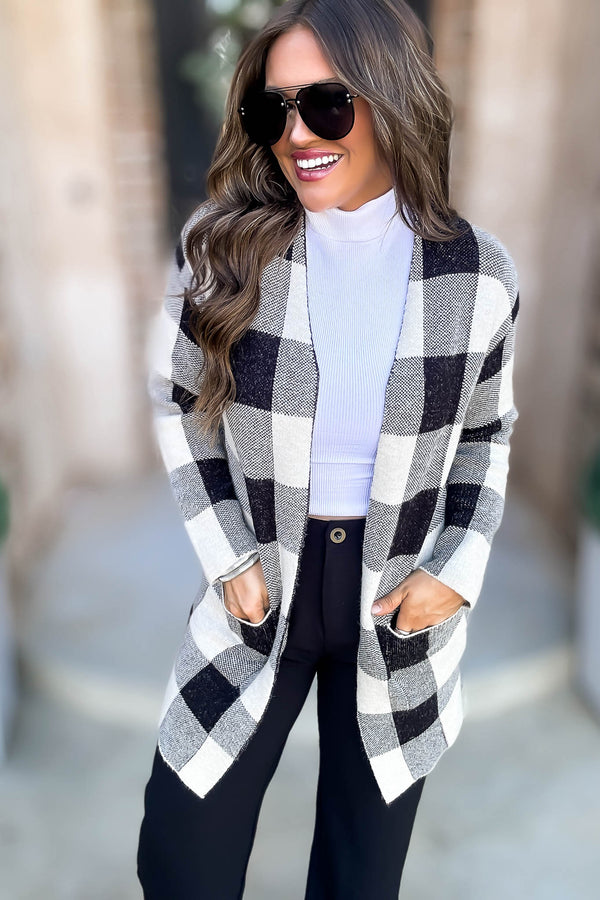 Jacquard Black And Oatmeal Sweater