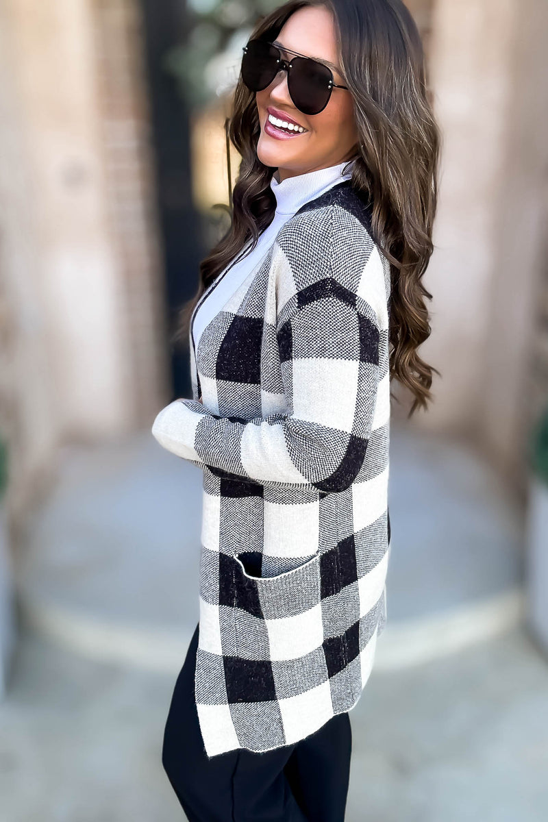 Jacquard Black And Oatmeal Sweater