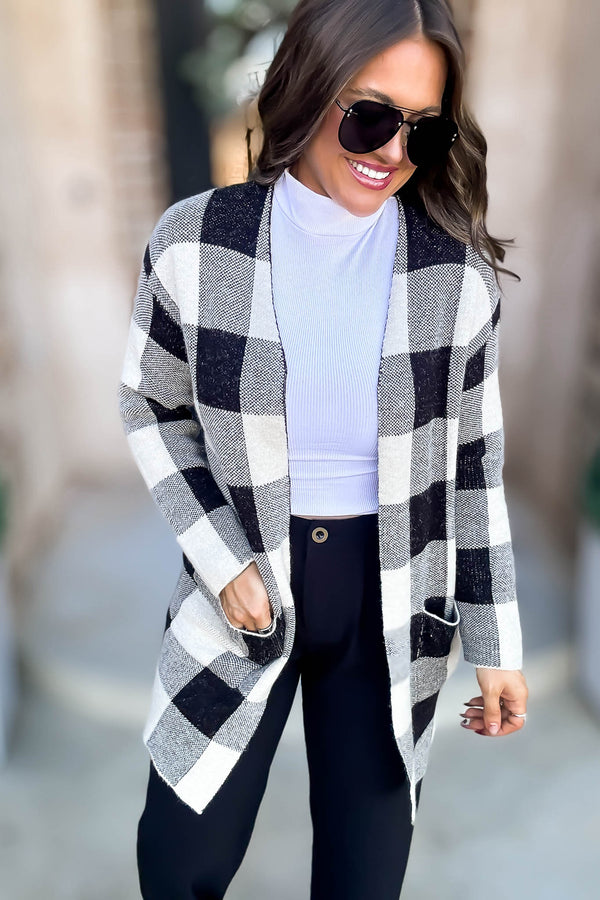 Jacquard Black And Oatmeal Sweater