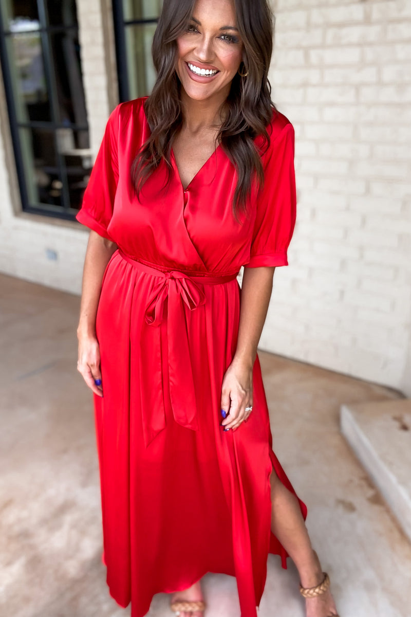 Take Me Dancing Red Maxi Dress