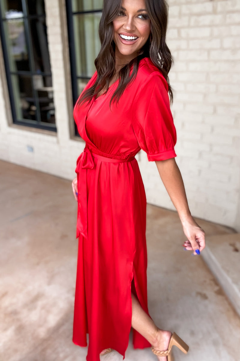 Take Me Dancing Red Maxi Dress