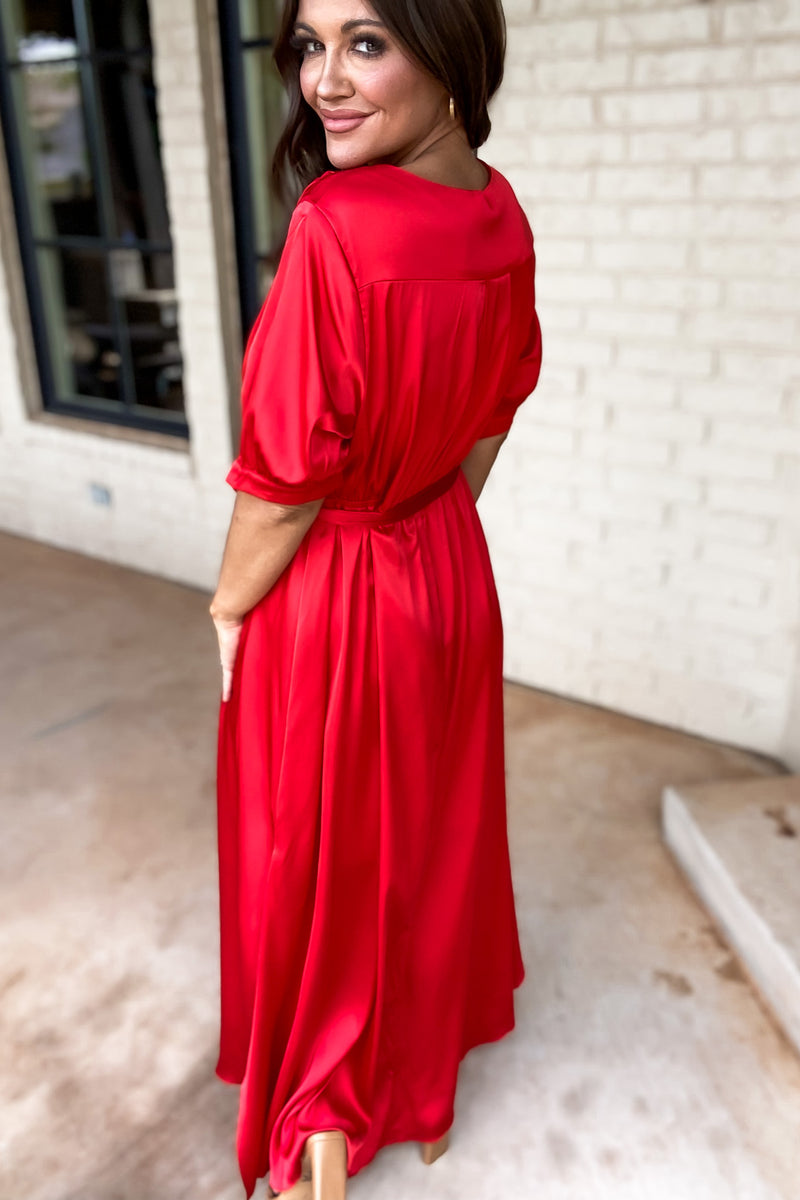 Take Me Dancing Red Maxi Dress